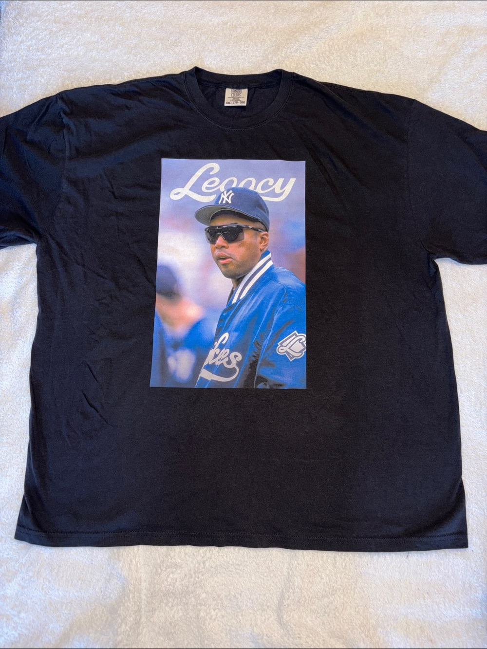 Comfort Colors Black Tee with Blue Photo Graphic